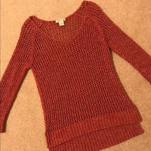 Rust Colored Lucky Brand Open Knit